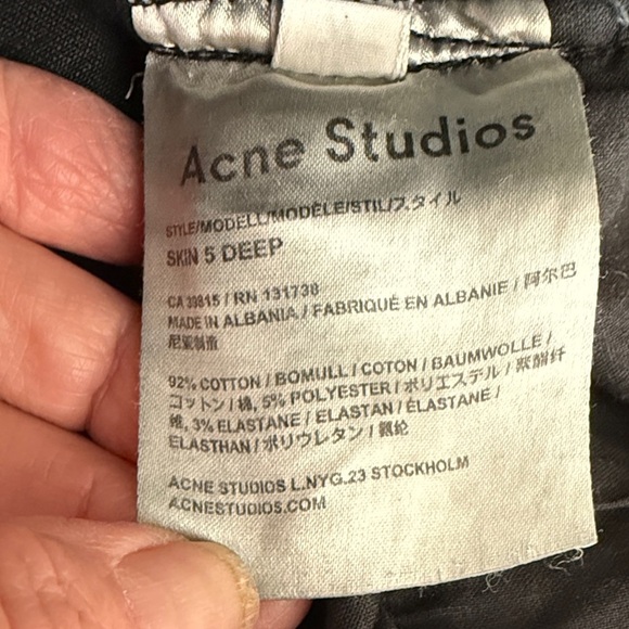 Acne Studios Midnight Blue Skinny Jeans - Picture 4 of 9